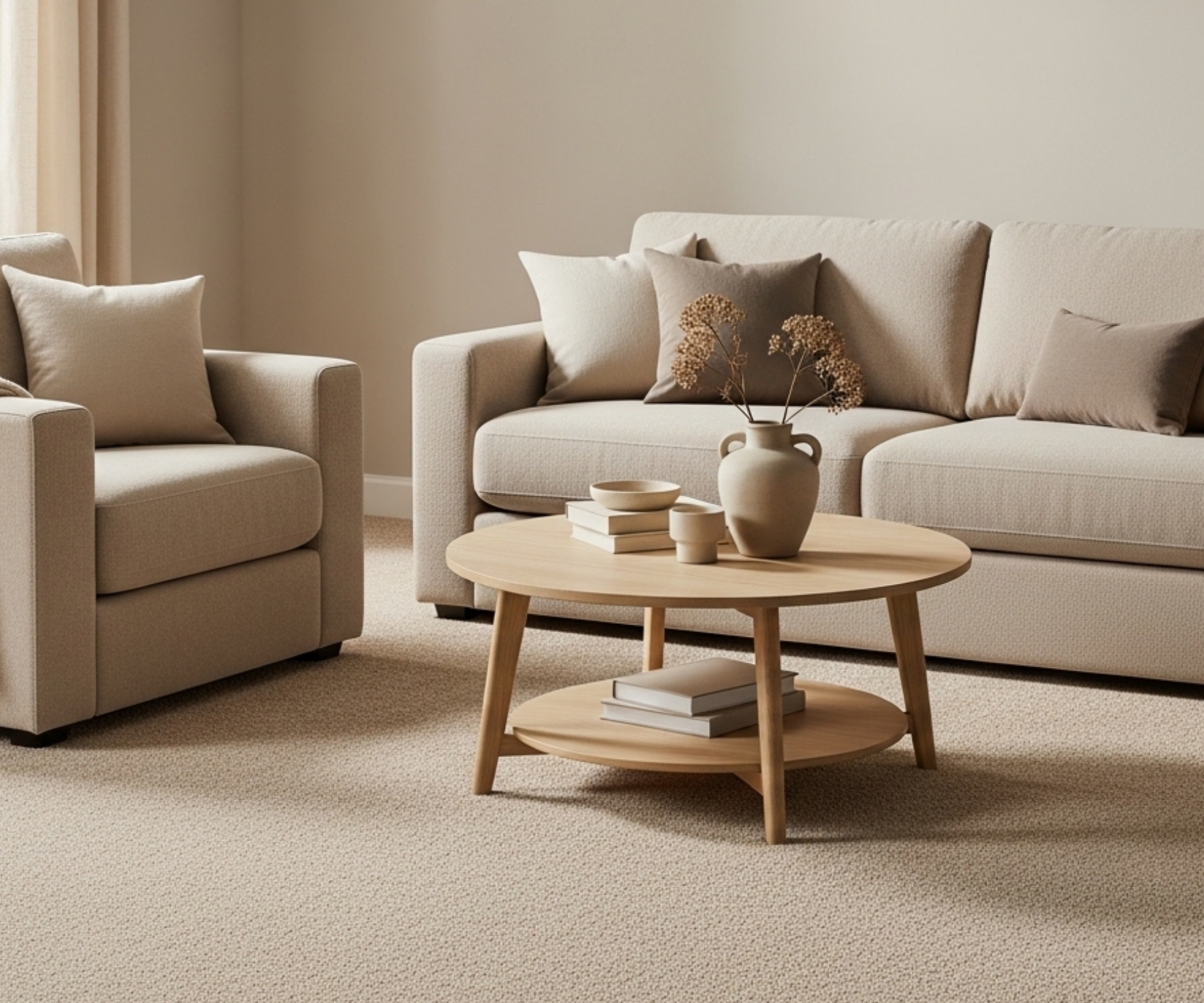 Clean Sofa in cozy living room