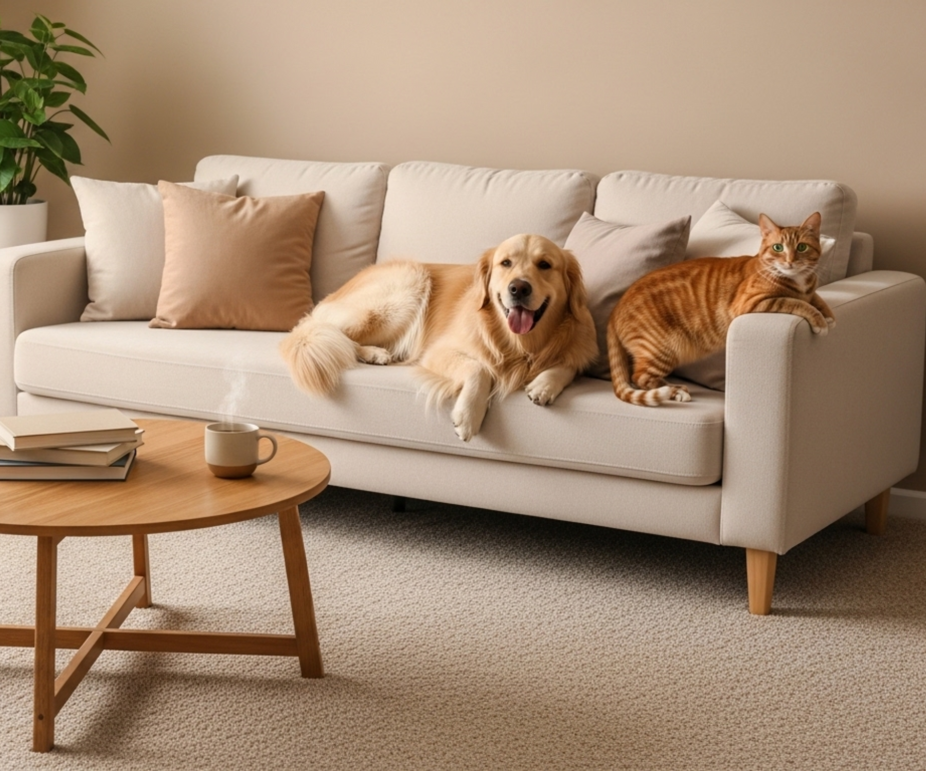 Pet stains on carpet