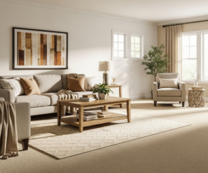 Modern home with clean carpet